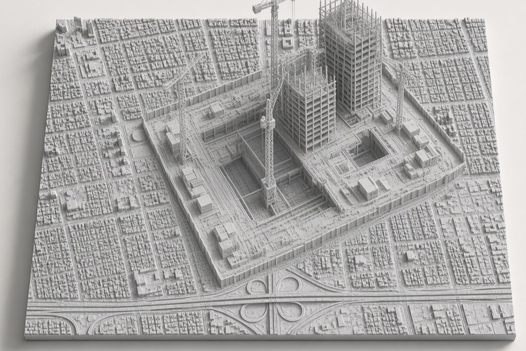 Model of a construction site