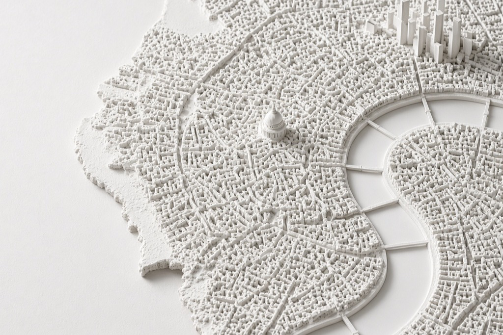 Relief model of London