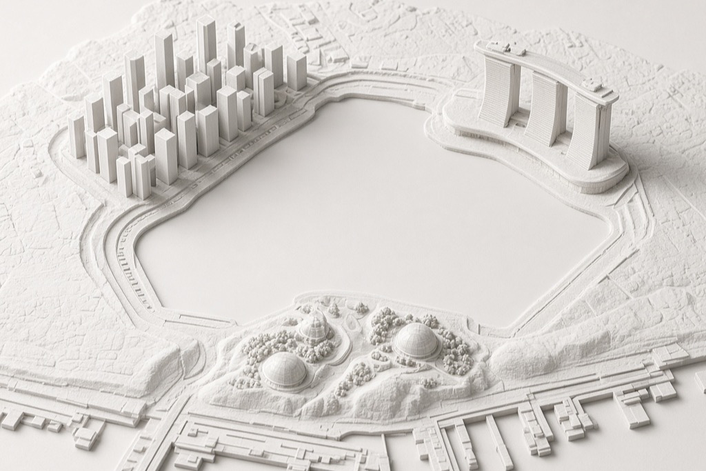 Relief model of Singapore
